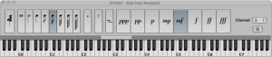 Figure 6.2 Software interface for MIDI controller from Apple Logic