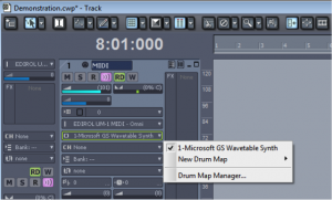 Figure 6.4 Using the operating system’s soft synth