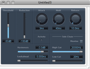 Figure 7.18 Noise gate (Logic Pro)