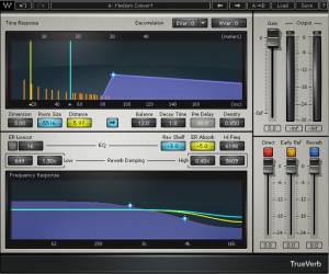 Figure 7.7 The TrueVerb reverberation plug-in from Waves