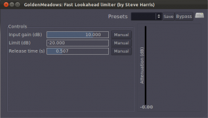 Figure 7.16 Limiter LADSPA plug-in